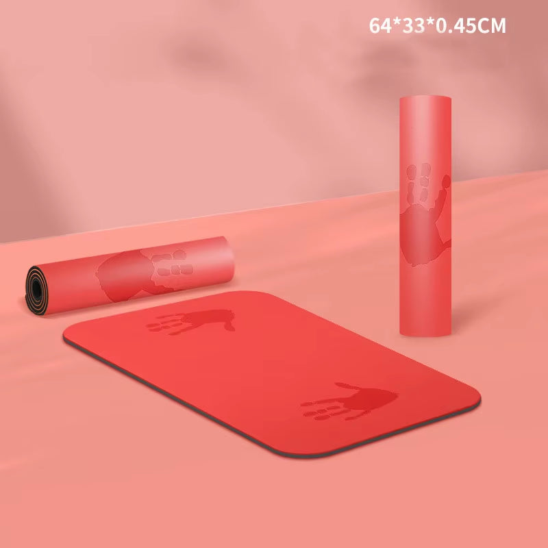 4.5MM Thick PU Yoga Mats Small Anti-Slip Sport Fitness Mat for Exercise Yoga and Pilates Gymnastics Mat Fitness Equipment