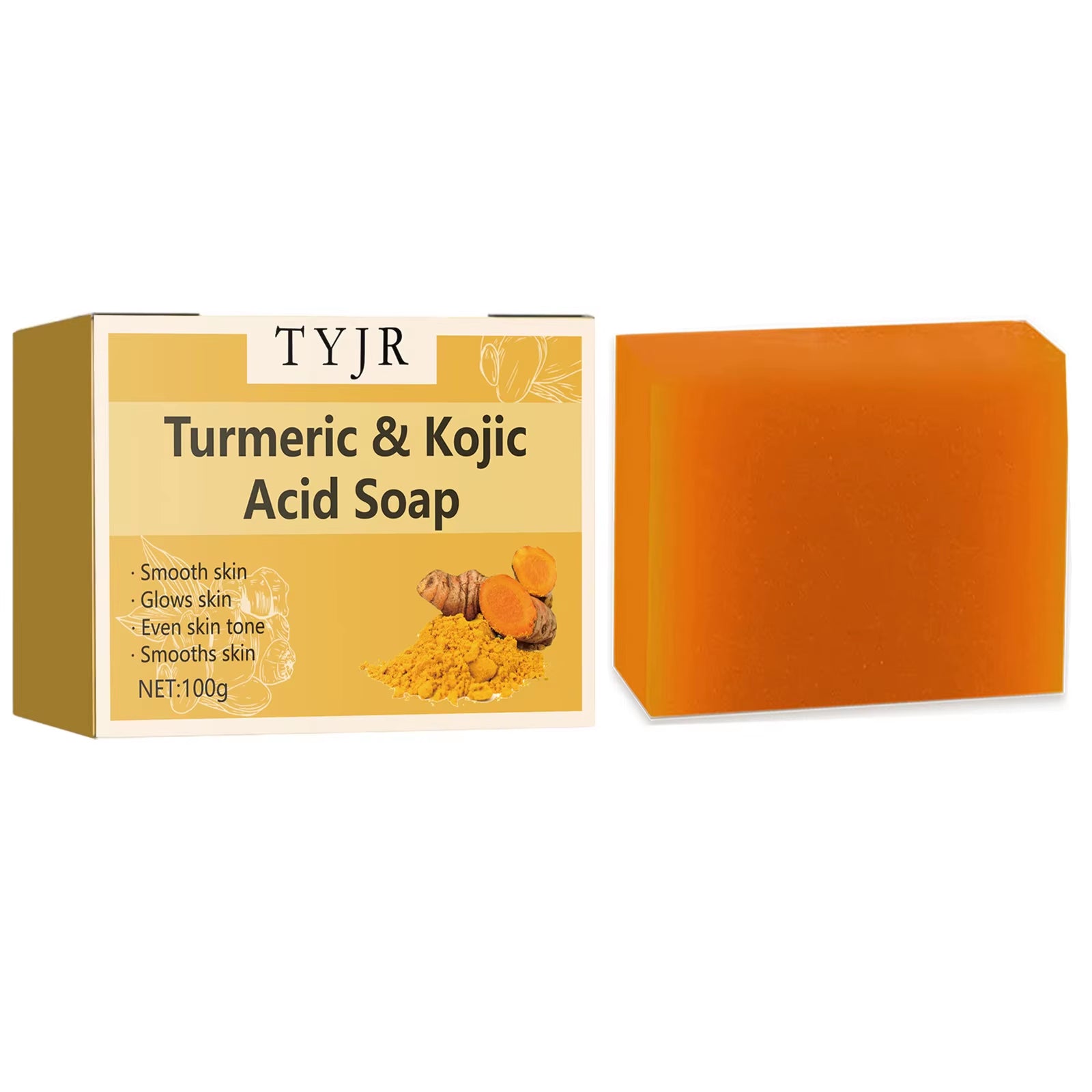 Hand Made Turmeric Soap Body Cleaning Lightening Dark Underarm Leg Body Cleansers Brightening Face Soap Tender Skin Care Beauty