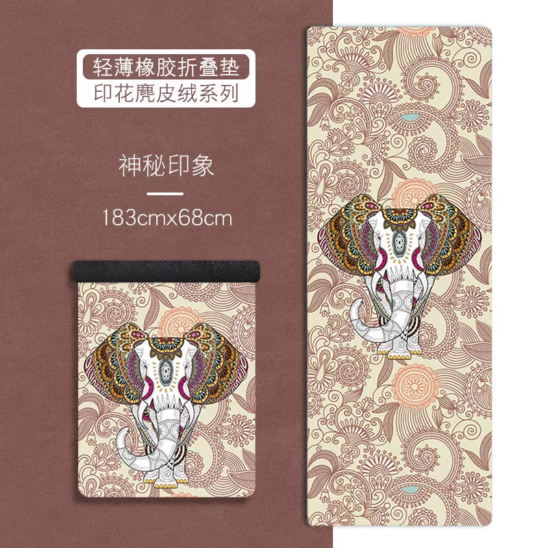 183*68Cm*1Mm Suede Natural Rubber Yoga Mat anti Slip Sweat Absorption Yoga Pad Fitness Gym Sports Exercise Pad Yoga Mats