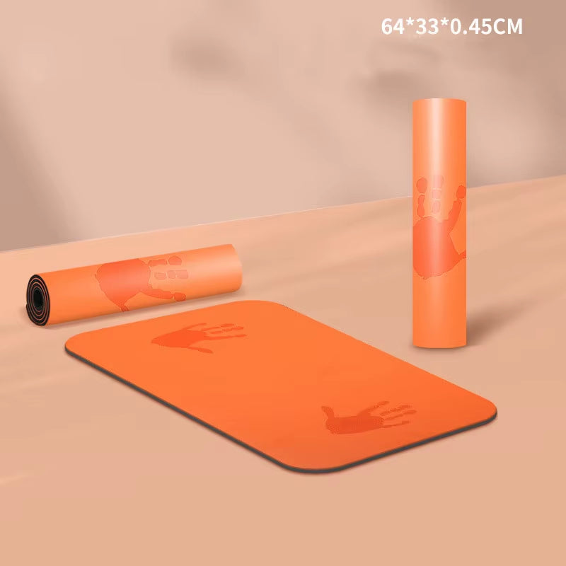 4.5MM Thick PU Yoga Mats Small Anti-Slip Sport Fitness Mat for Exercise Yoga and Pilates Gymnastics Mat Fitness Equipment