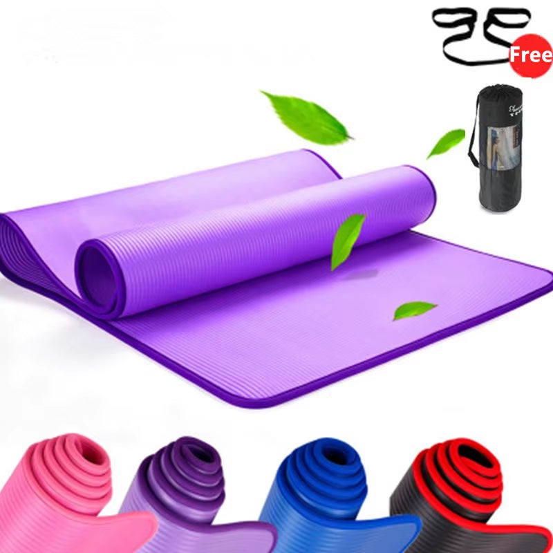 183*61*1Cm Extra Thick Yoga Mat Non-Slip Yoga Mats for Fitness Tasteless Pilates Gym Exercise Pads with Bandages