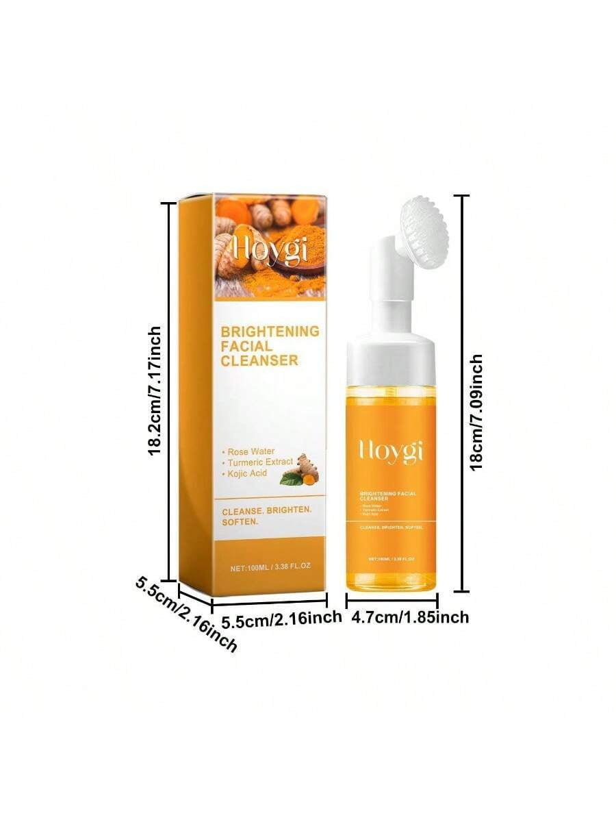 Turmeric Cleansing Facial Foam, Deeply Cleanses Facial Skin, Helps to Lighten Acne Marks & Scars, Moisturizes, Brightens Skin