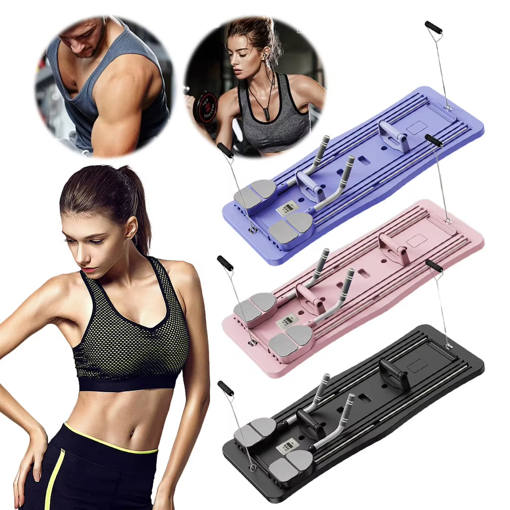Multifunctional Fitness Board Exercise Machine Non Slip Abdominal Board Automatic Rebound Push up Board with Timer for Home Gym