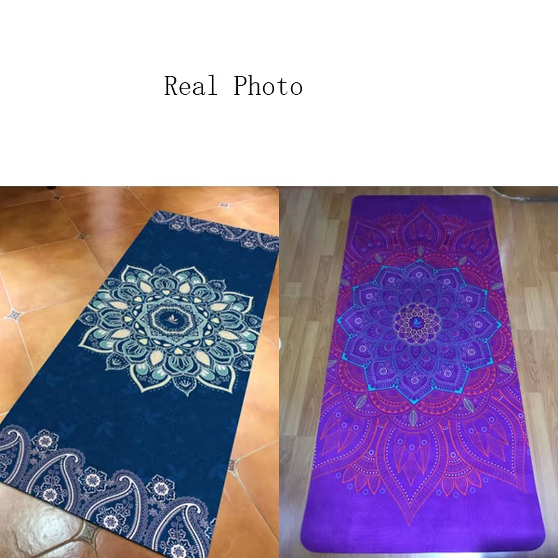 183Cm*80Cm*6Mm Natural TPE Suede YOGA MAT Heathyoga PRO Yoga Mat Broaden 80CM Widen Slip-Resistant Comfortable Fitness Mats