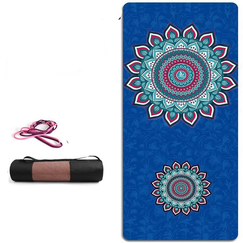 183Cm*80Cm*6Mm Natural TPE Suede YOGA MAT Heathyoga PRO Yoga Mat Broaden 80CM Widen Slip-Resistant Comfortable Fitness Mats