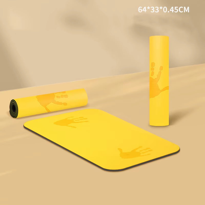 4.5MM Thick PU Yoga Mats Small Anti-Slip Sport Fitness Mat for Exercise Yoga and Pilates Gymnastics Mat Fitness Equipment