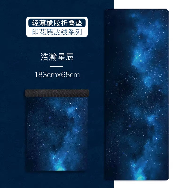 183*68Cm*1Mm Suede Natural Rubber Yoga Mat anti Slip Sweat Absorption Yoga Pad Fitness Gym Sports Exercise Pad Yoga Mats