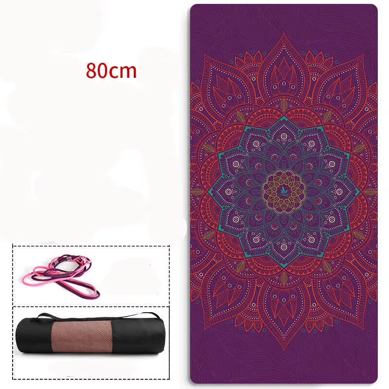 183Cm*80Cm*6Mm Natural TPE Suede YOGA MAT Heathyoga PRO Yoga Mat Broaden 80CM Widen Slip-Resistant Comfortable Fitness Mats
