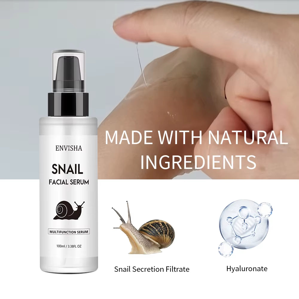 Snail Collagen Face Serum Facial Firming Skin Care Anti-Aging Wrinkle Moisturizing Whitening Beauty Health Shrink Pores