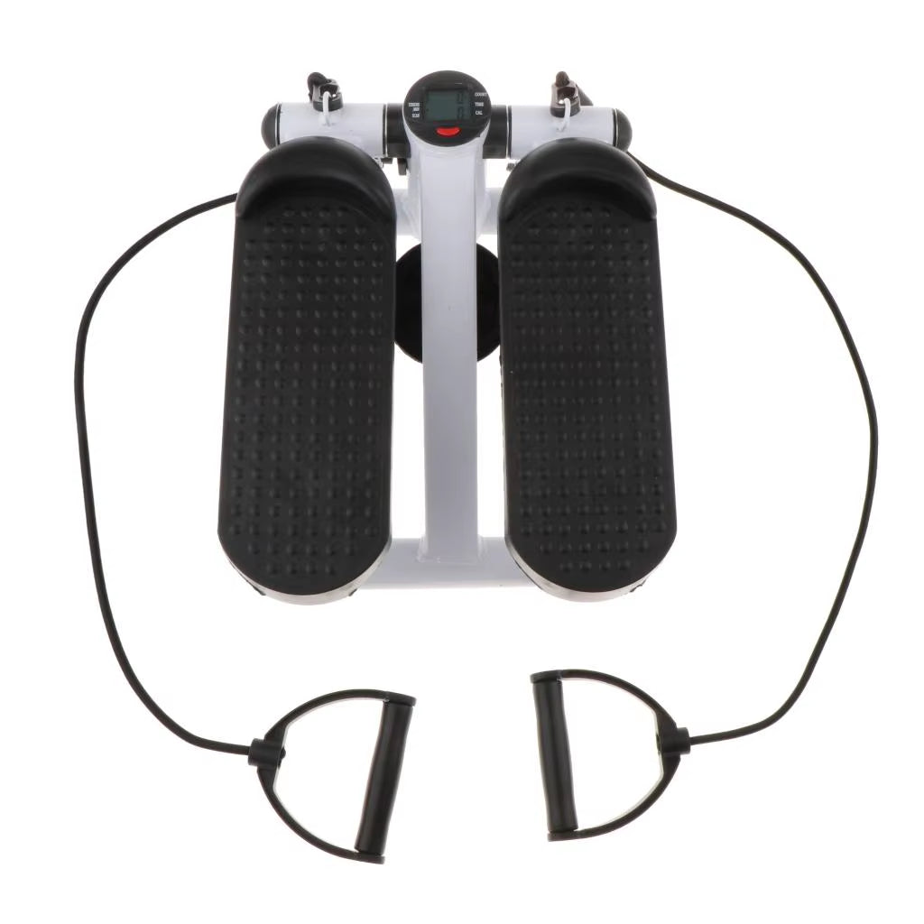 Mini Stepper Stair Stepper Foldable Pedal Stepper Exercise Equipment Twist Stepper Machine with Resistance Bands Max 150Kg
