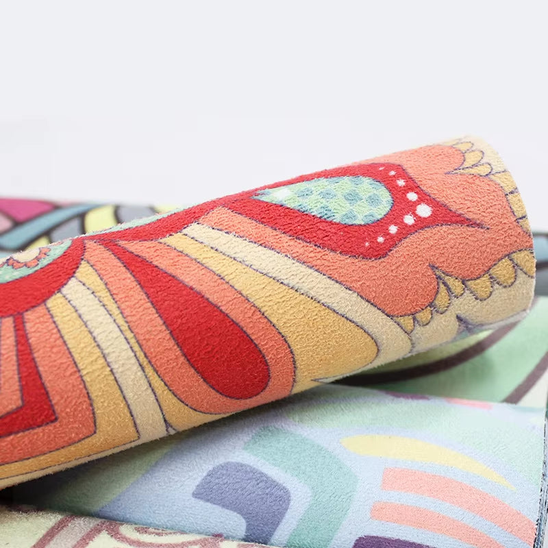 183*68Cm*1Mm Suede Natural Rubber Yoga Mat anti Slip Sweat Absorption Yoga Pad Fitness Gym Sports Exercise Pad Yoga Mats