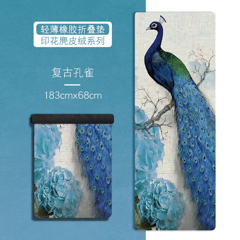 183*68Cm*1Mm Suede Natural Rubber Yoga Mat anti Slip Sweat Absorption Yoga Pad Fitness Gym Sports Exercise Pad Yoga Mats