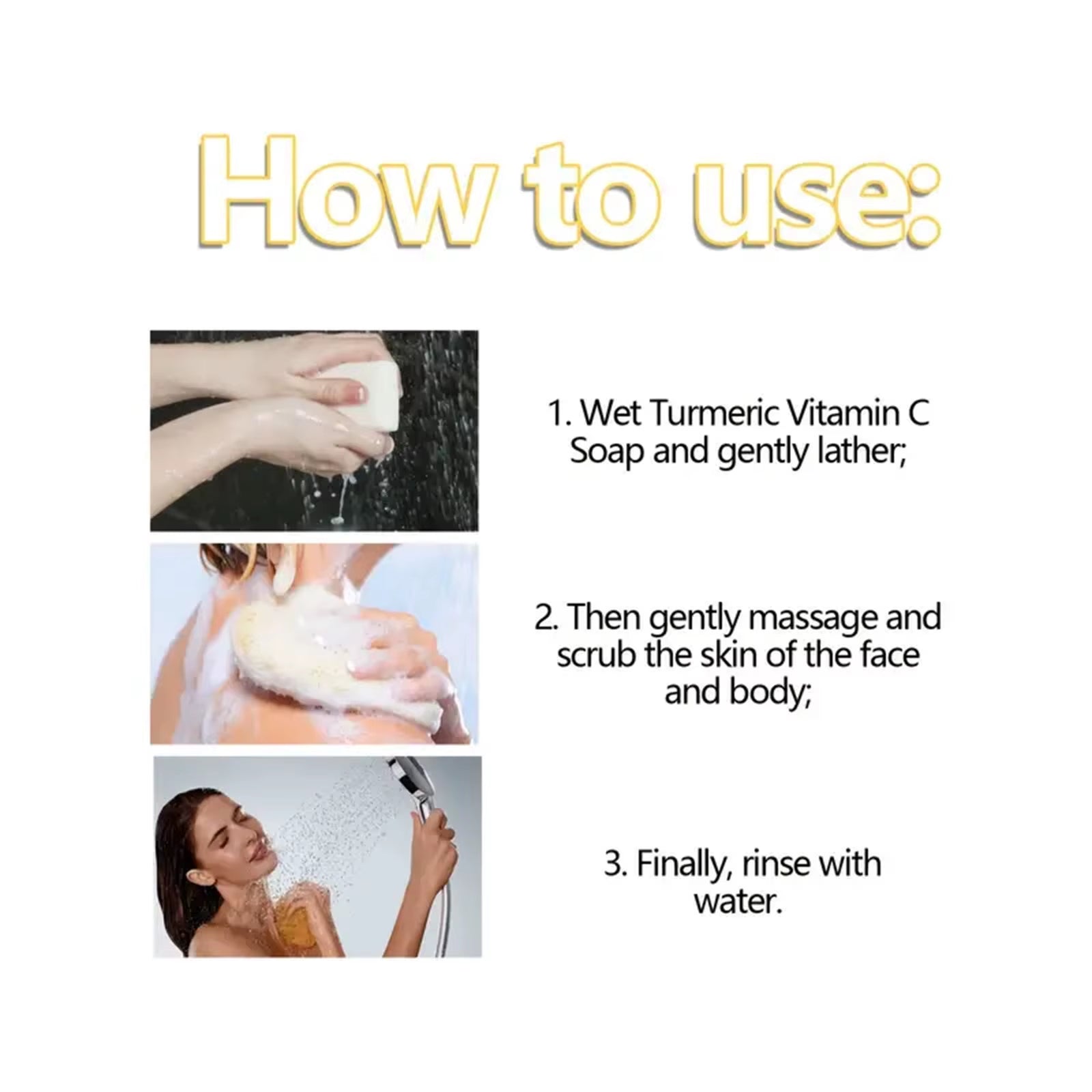 Hand Made Turmeric Soap Body Cleaning Lightening Dark Underarm Leg Body Cleansers Brightening Face Soap Tender Skin Care Beauty