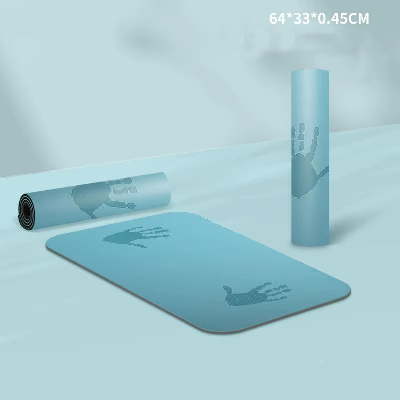 4.5MM Thick PU Yoga Mats Small Anti-Slip Sport Fitness Mat for Exercise Yoga and Pilates Gymnastics Mat Fitness Equipment