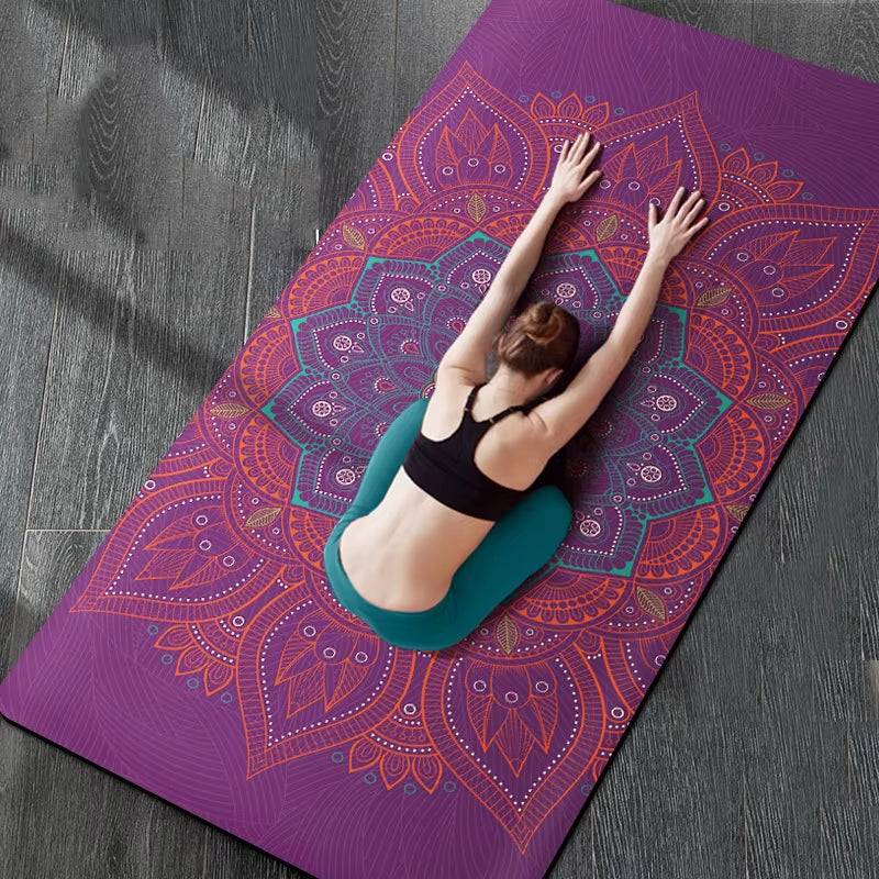 183Cm*80Cm*6Mm Natural TPE Suede YOGA MAT Heathyoga PRO Yoga Mat Broaden 80CM Widen Slip-Resistant Comfortable Fitness Mats