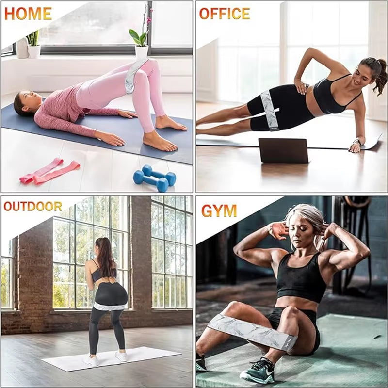 Braided Yoga Pilates Loop Resistance Bands Set of 3 Strength Training Stretch Stretch Open Back Hip Lift Squat Bands