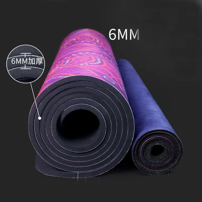 183Cm*80Cm*6Mm Natural TPE Suede YOGA MAT Heathyoga PRO Yoga Mat Broaden 80CM Widen Slip-Resistant Comfortable Fitness Mats