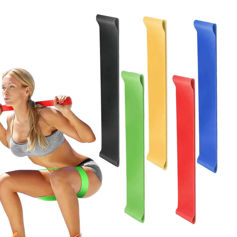 Resistance Bands 5X Elastic Workout Bands Professional Indoor Fitness Pilates Accessory for Leg Thigh Buttocks Arm Women Men