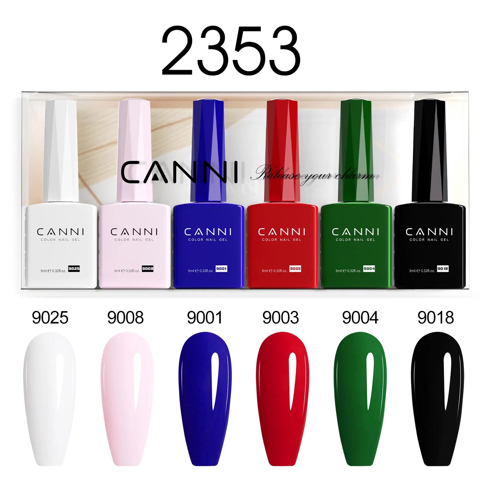 CANNI Gel Nail Polish Kit Upgraded HEMA FREE Classical Gorgeous Color Collection Full Coverage Soak Off UV LED Summer Gel Nails