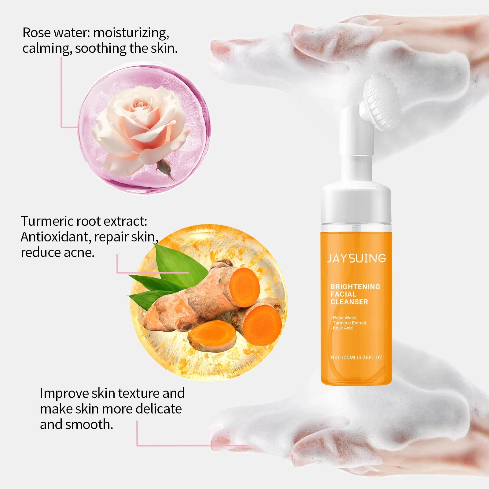 Jaysuing 100ml Kojic Acid Turmeric Cleanser