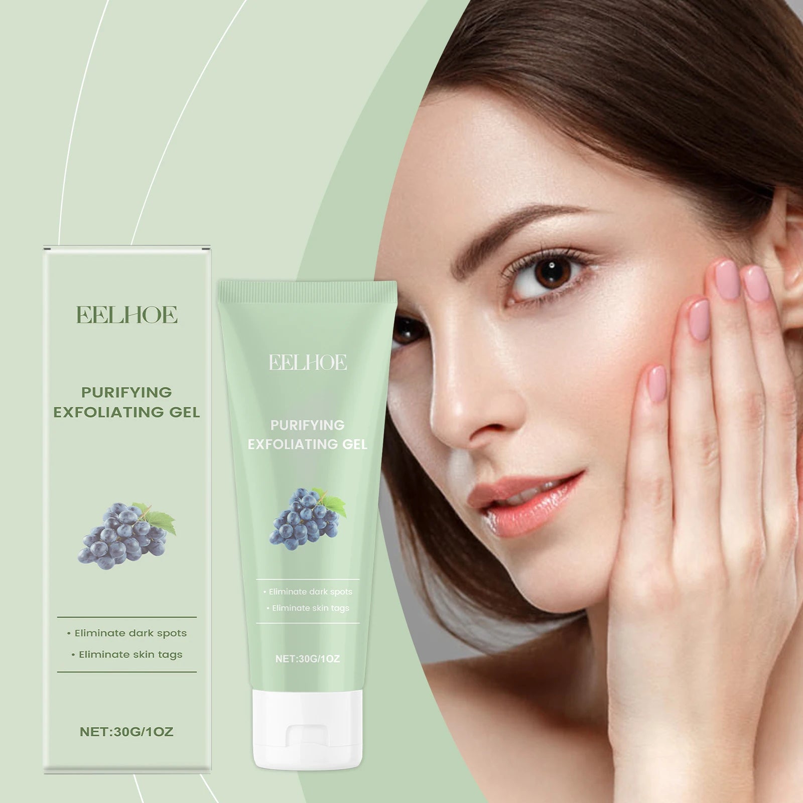 Facial Exfoliating Gel Skin Care Deep Cleaning Face Scrub Skincare Product Hyaluronic Acid Repair Facial Moisturizing Face Gel