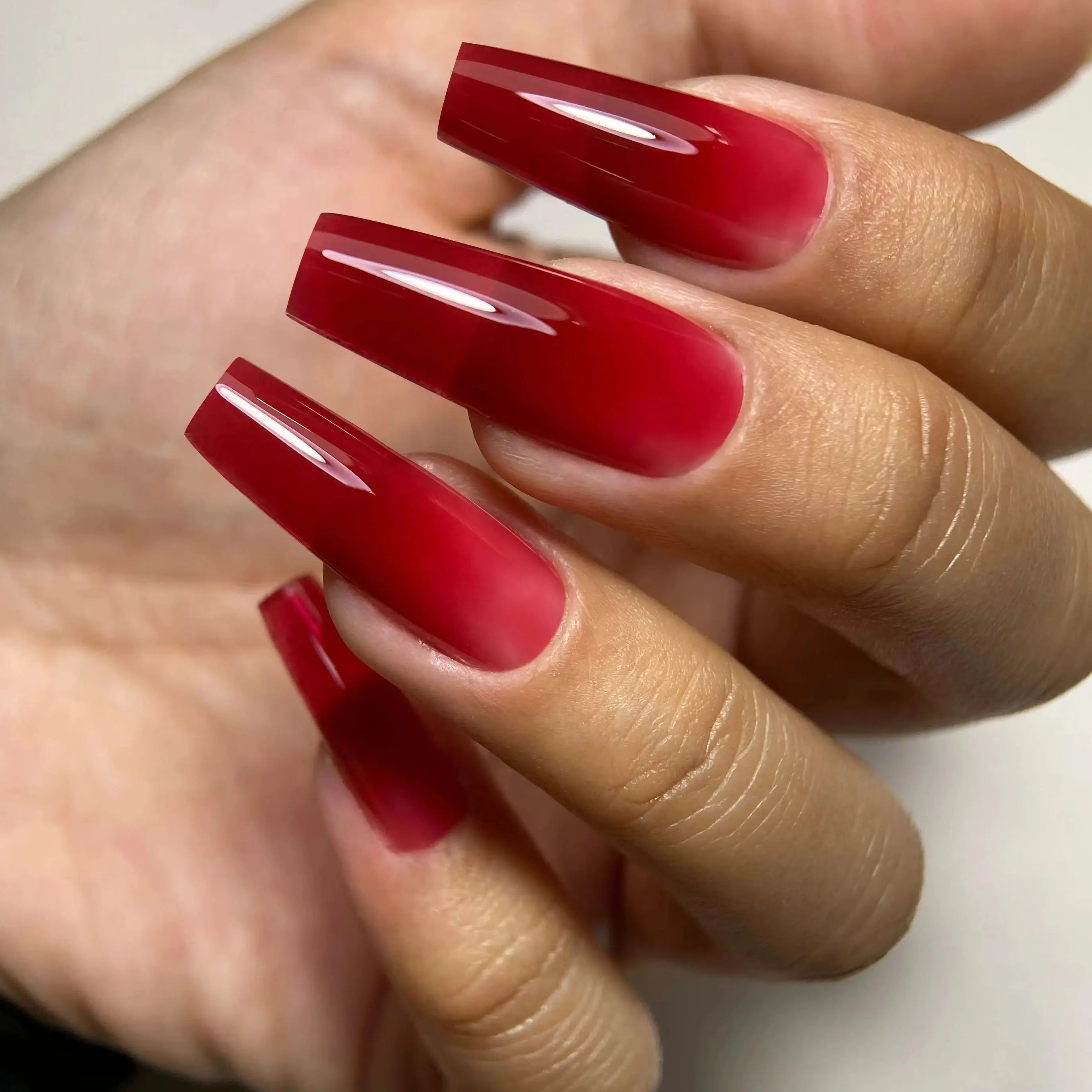 MSHARE 142g Pink Shimmer Red Color Self Leveling Extension Nail Gel Set UV Led Construction Gel For Nails