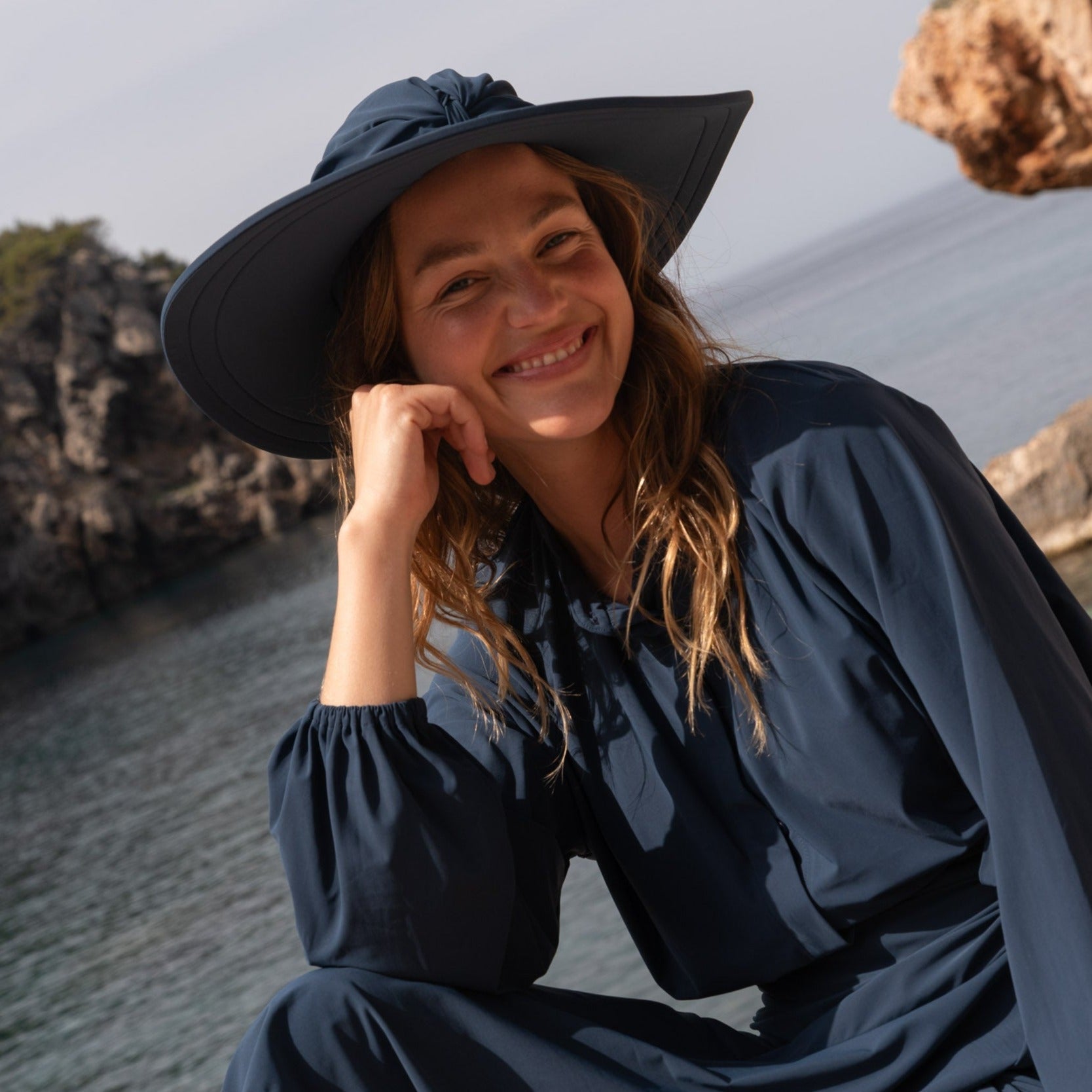 Bahamas UV Sun Hat Navy-1