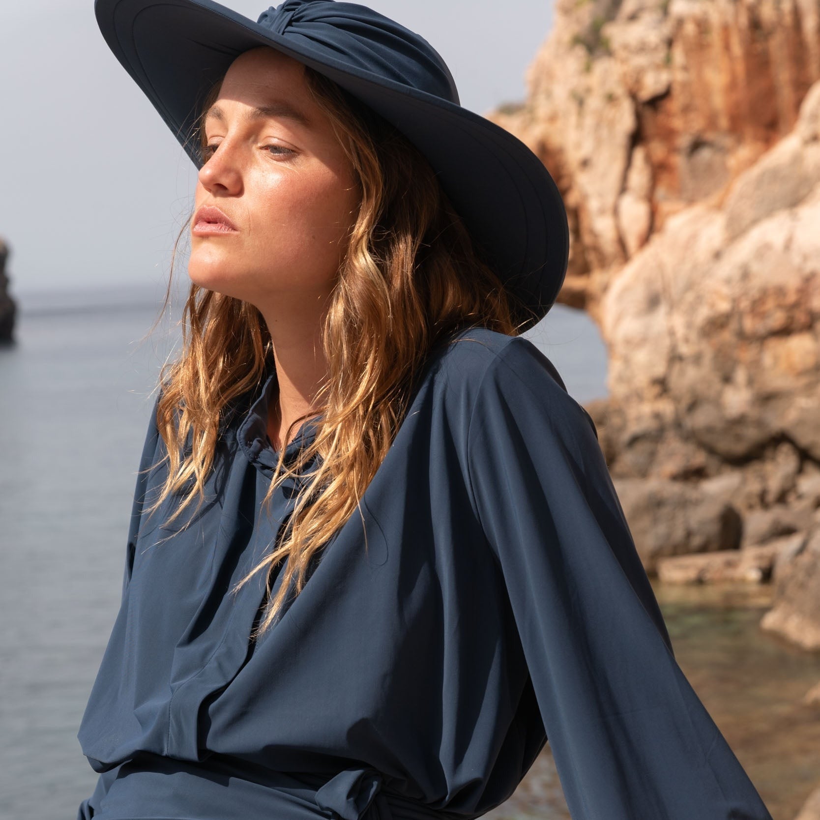Bahamas UV Sun Hat Navy-2