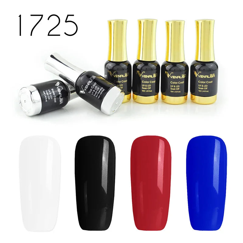 Venalisa Jelly Pink Kit 12ml Gel Nail Polish Full Coverage Platinum Pigment Fall Color Gorgeous Color Soak Off UV LEDGel Varnish
