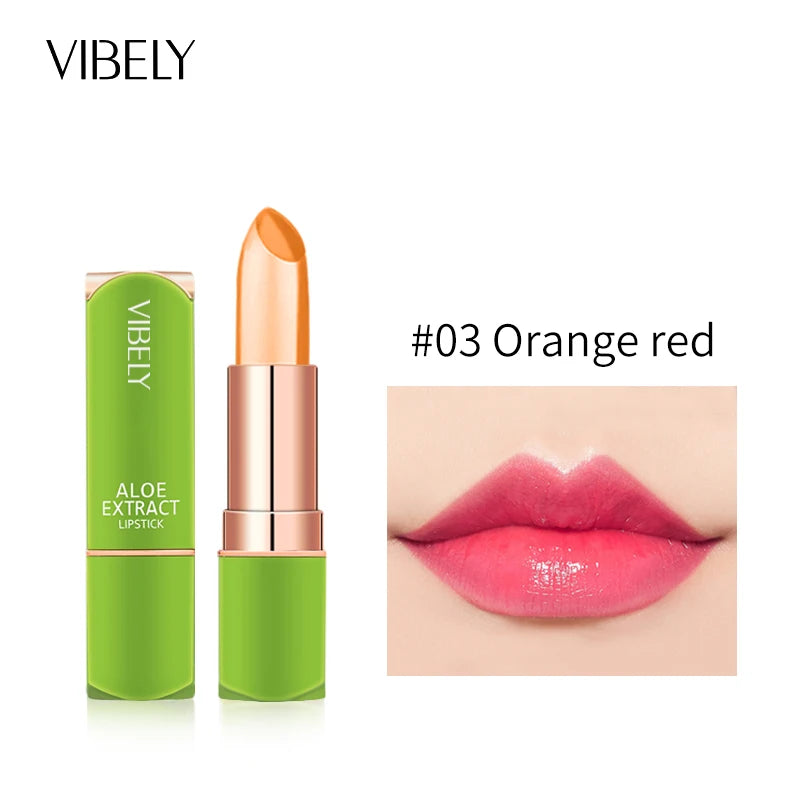 VIBELY Natural Mood Color Changing Lipstick Aloe Vera Moisturizing Jelly Lip Balm Long Lasting Makeup For Women Beauty Cosmetics