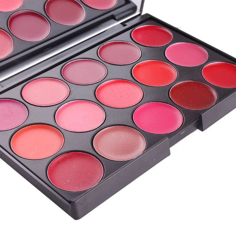Chinese Cosmetics Miss Rose 15-color Matte Lipstick Lasting Lip Palette Makeup
