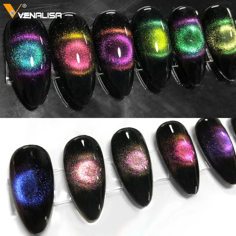 Venalisa 7.5ml Newest Nail Art Design Manicure Enamel 9D Cat Eyes Magnetic Gel Polish Kit Gel Nail Polish Lacquer Varnish