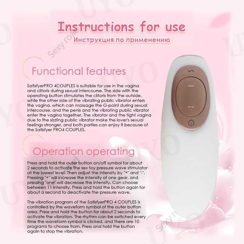 Germany satisfyer Pro4 Couples Sucking Vibrators G spot