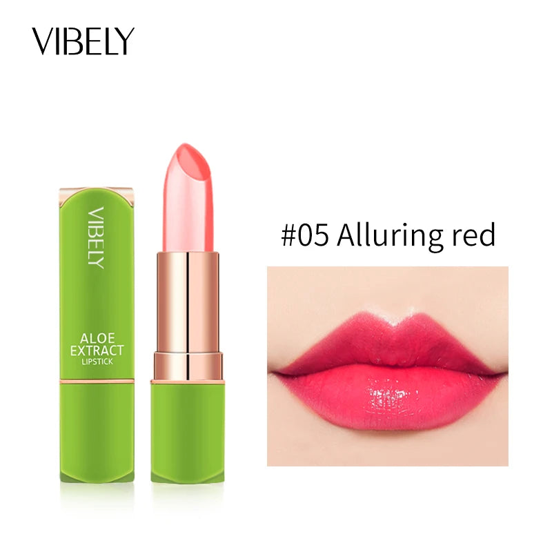 VIBELY Natural Mood Color Changing Lipstick Aloe Vera Moisturizing Jelly Lip Balm Long Lasting Makeup For Women Beauty Cosmetics