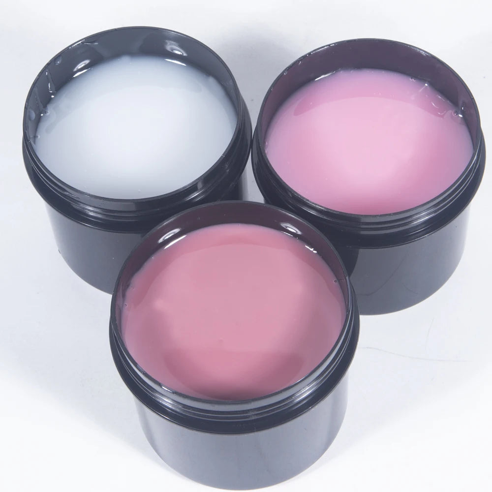 Tinovo Uno Poly Nail Gel French Manicure Builder UV Gel for Extension 150g White Crystal Pink Poly Acrylic Gel Paint Nails Art