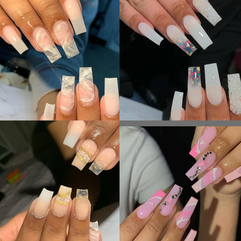 Tinovo Uno Poly Nail Gel French Manicure Builder UV Gel for Extension 150g White Crystal Pink Poly Acrylic Gel Paint Nails Art