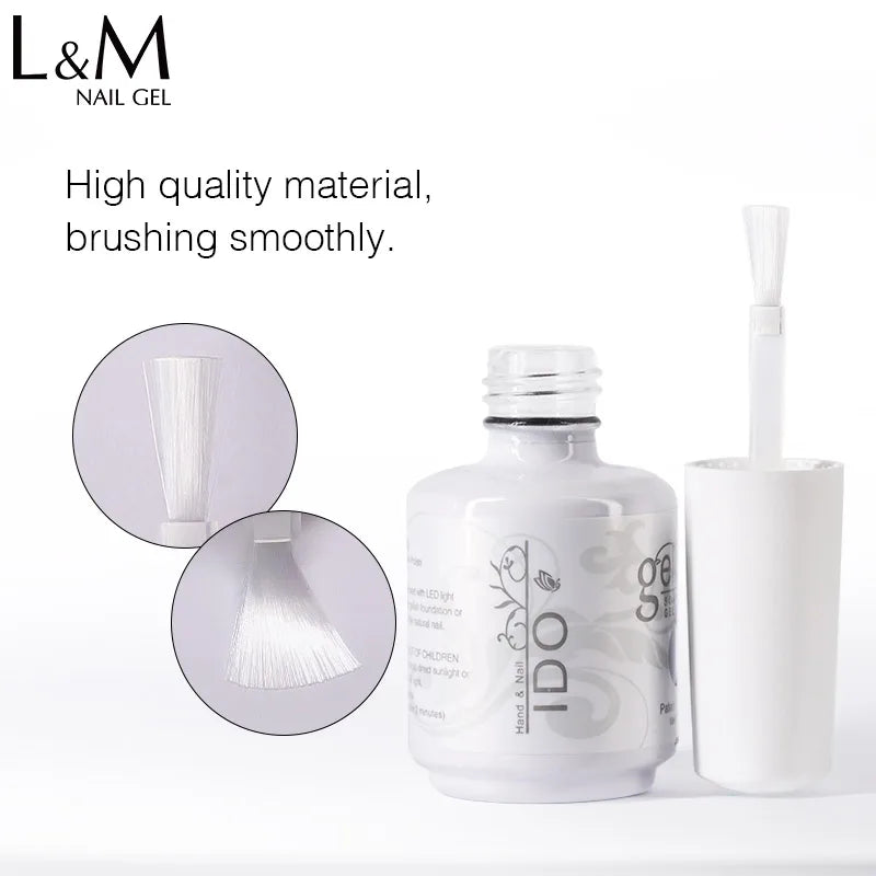 IDO 12 PCS/LOT Gel Nail Polish Semi Permanent Gellack Nail Art Salon 290 Colors Glitter 15ML UV LED Gel Polish Varnish гель лак