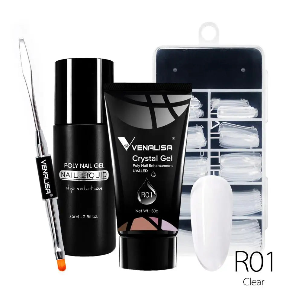 Venalisa Poly Nail Gel Kit Nail Design Building Nail Gel Acrylic Transparent Crystal Coumuflage Set Nail Extend Jelly Gel Polish