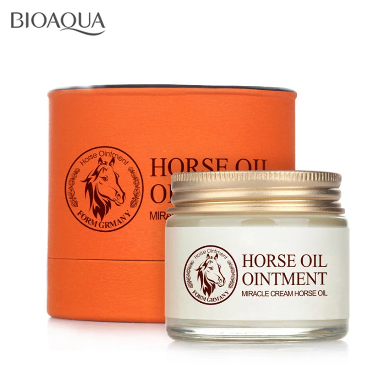 BIOAQUA Face Cream Horse Oil Ointment Moisturizer Improve Drying Anti-Aging Moisturizing Whitening Day Cream Face Body Skin Care