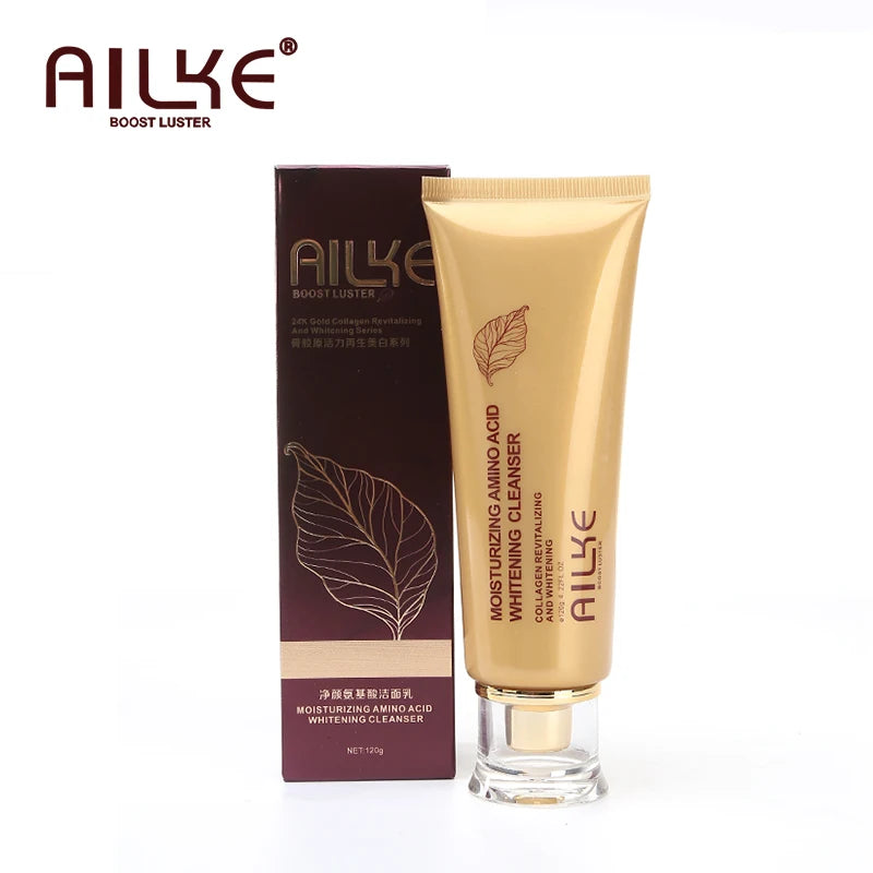 AILKE Rose Facial Cleanser Moisturizing Whitening Face Wash skin care cleaning cleaner scrub Organic Female foam treatments