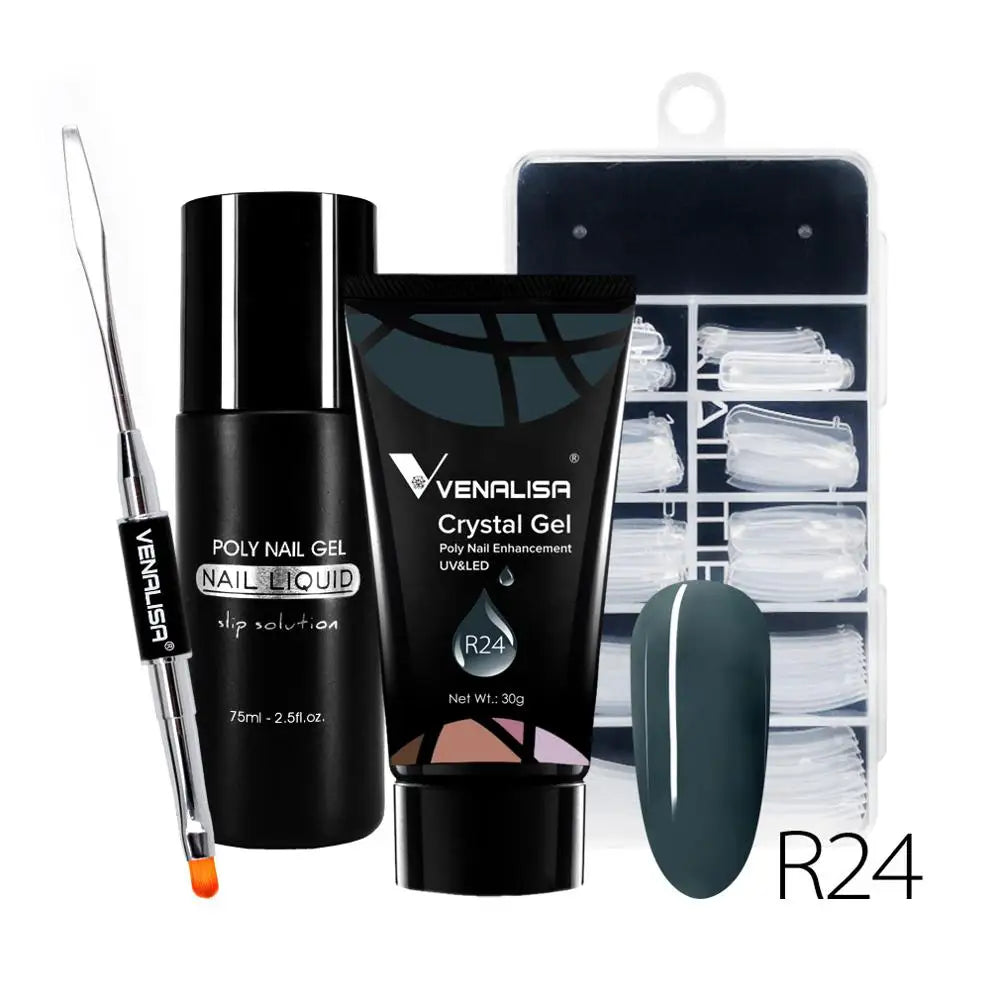 Venalisa Poly Nail Gel Kit Nail Design Building Nail Gel Acrylic Transparent Crystal Coumuflage Set Nail Extend Jelly Gel Polish