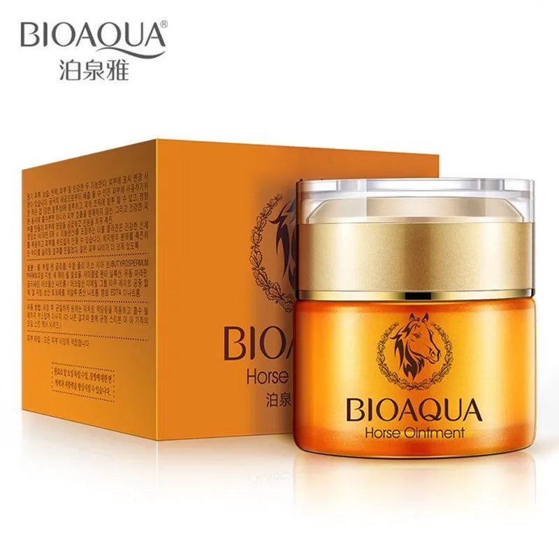 BIOAQUA Face Cream Horse Oil Ointment Moisturizer Improve Drying Anti-Aging Moisturizing Whitening Day Cream Face Body Skin Care