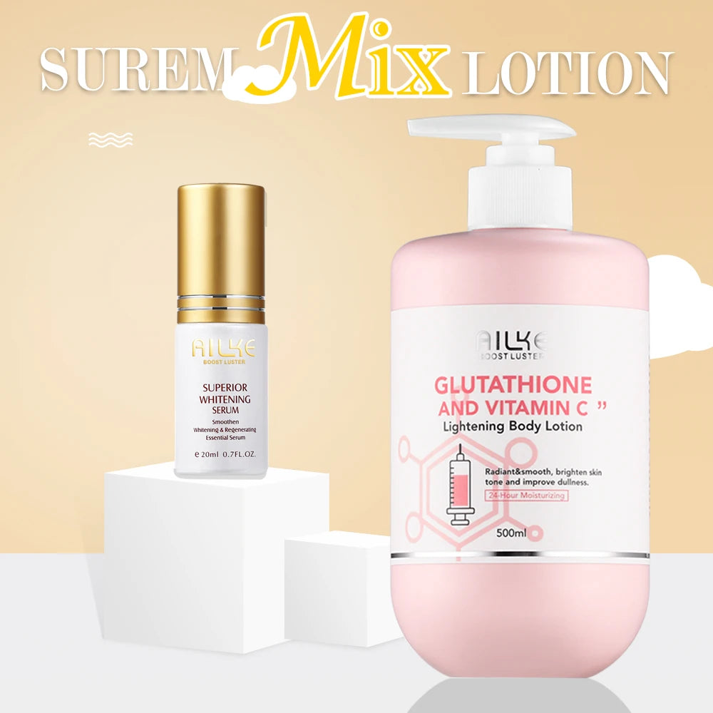 AILKE Bleaching Brightening Skin Tone Body Lotion, Suitable Knuckle, Elbow, Leg, Korean Skin Care Cosmetic 24 Hours Moisturizing