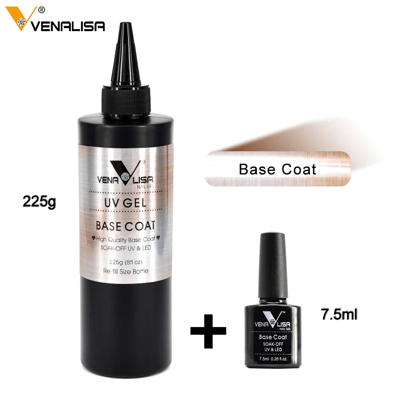 New nail gel 225 grams 8fl.oz no wipe topcoat nail gel polish big jar base coat soak off led nail gel