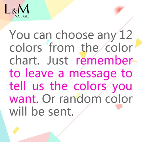 IDO 12 PCS/LOT Gel Nail Polish Semi Permanent Gellack Nail Art Salon 290 Colors Glitter 15ML UV LED Gel Polish Varnish гель лак