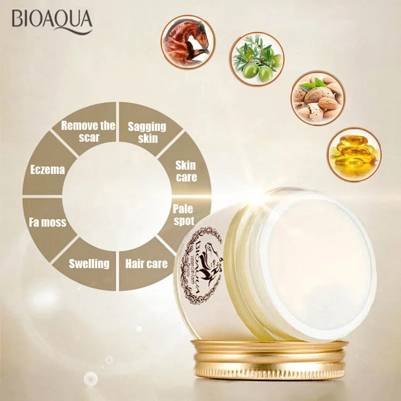 BIOAQUA Face Cream Horse Oil Ointment Moisturizer Improve Drying Anti-Aging Moisturizing Whitening Day Cream Face Body Skin Care