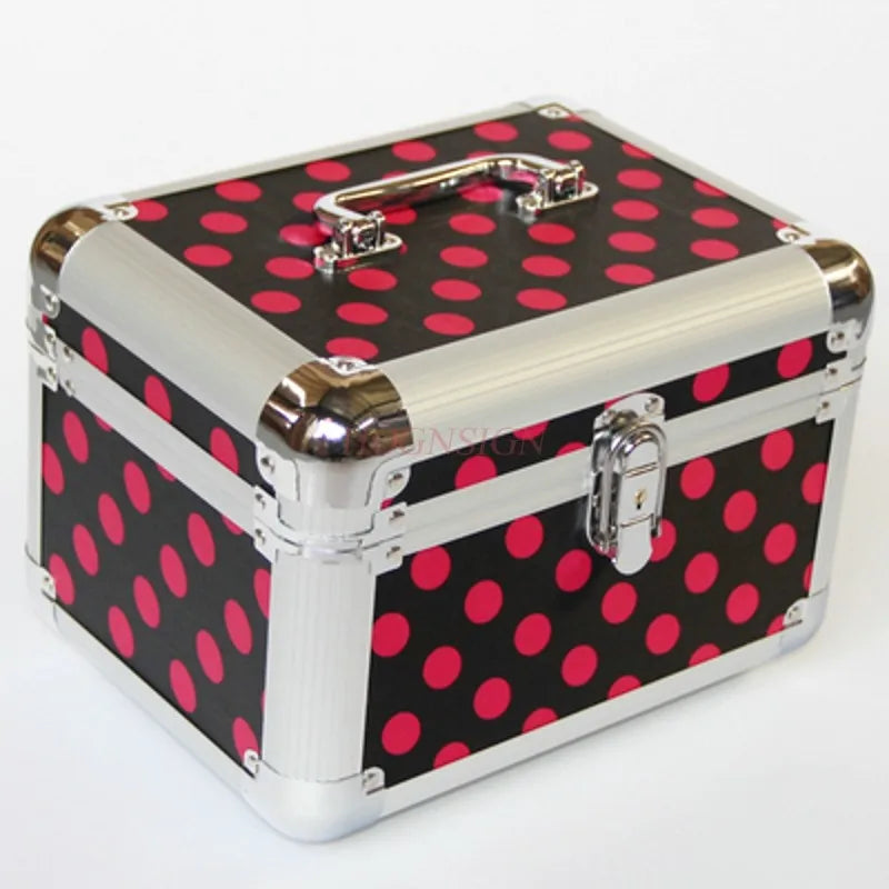 Medium Single Lock Double Mirror Cosmetic Case Storage Box Tattoo Nail Art Foot Sauna Sauna Kit With Makeup Suitcase Sale