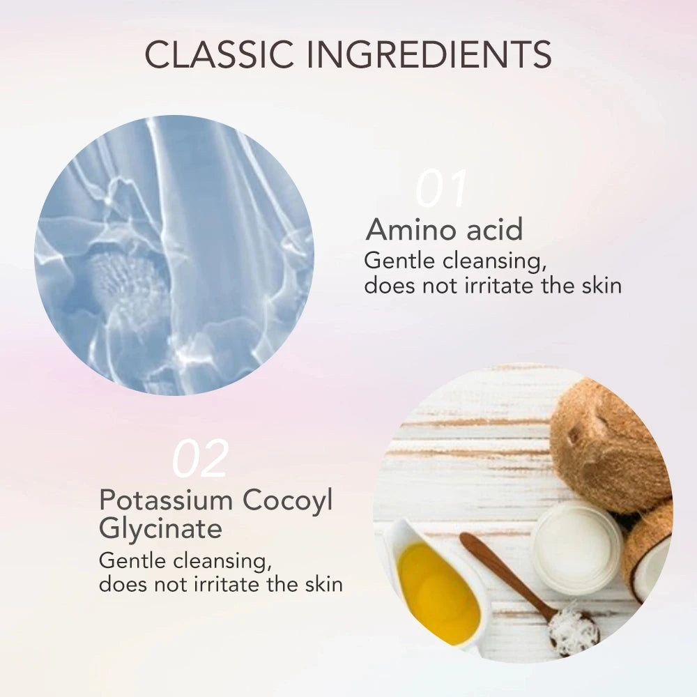 AILKE Facial Wash Cleanser Foams Kojic Acid Anti-aging Wrinkles Moisturizing Whitening Skin Face Care Cleaning Cleaner Scrubs