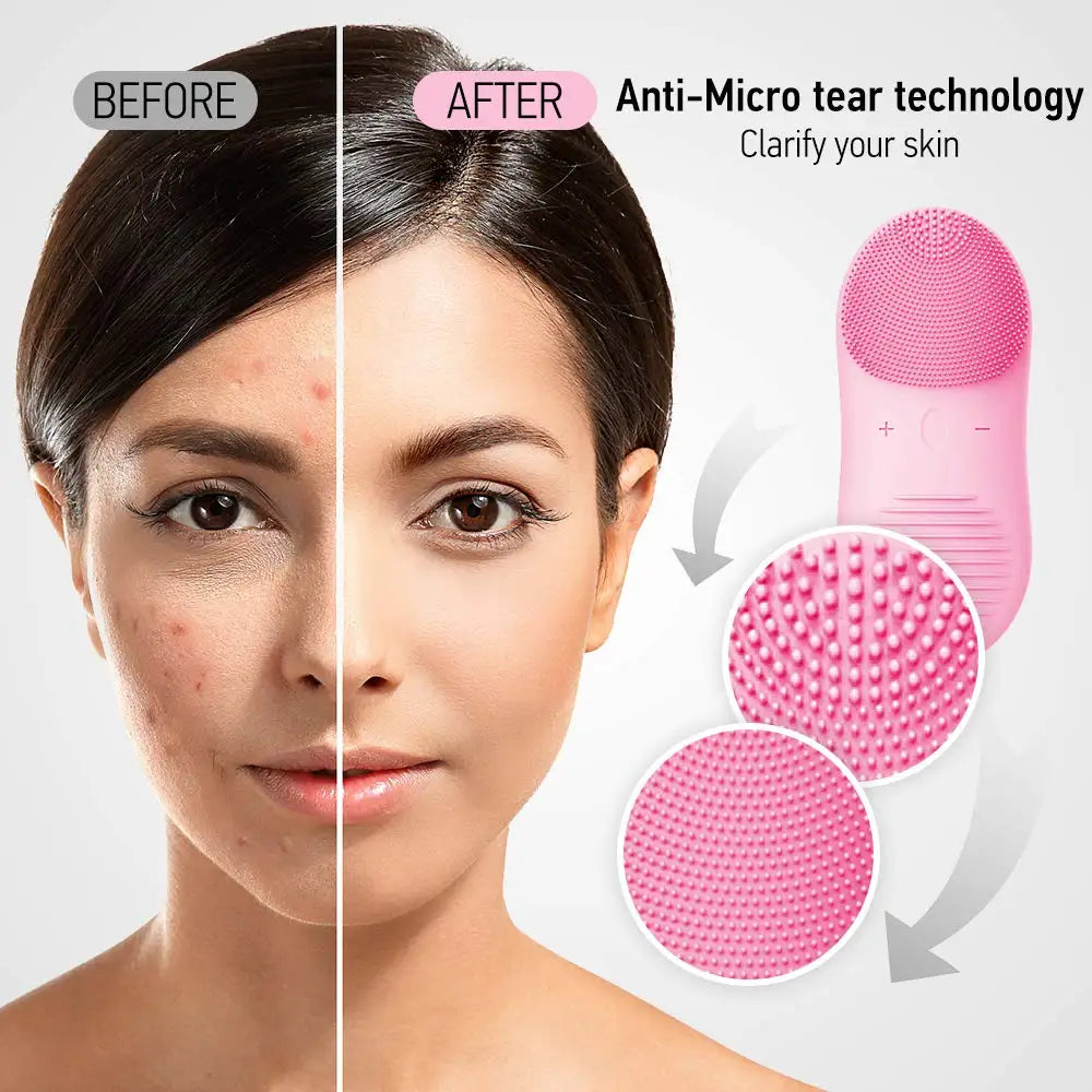 Silicone Face Brush Skin Care Tools Men And Women Face Cleansing Brush Waterproof Facial Cleansing Electric Face Scrub Brush