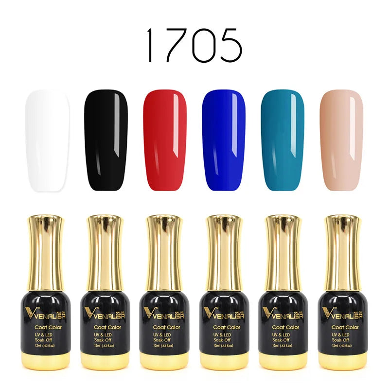 Venalisa Jelly Pink Kit 12ml Gel Nail Polish Full Coverage Platinum Pigment Fall Color Gorgeous Color Soak Off UV LEDGel Varnish